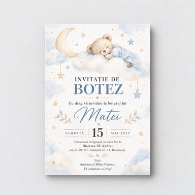 Invitații botez personalizate
